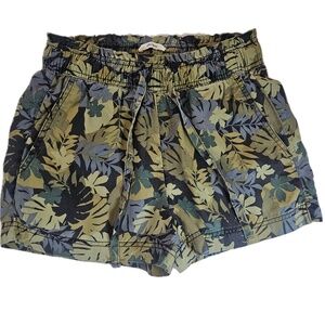 Nicole Miller Floral Shorts Womens XS‎ Green Casual Summer Beach Boho Vacation